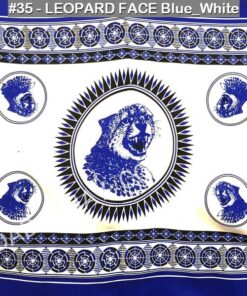 KHANGAS-35 - LEOPARD FACE Blue_White