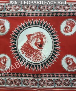 KHANGAS-35 - LEOPARD FACE Red