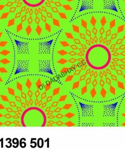 DA-GAMA-3-CATS-SHWESHWE-CODE-H1396501-ORANGE/LIME & CERISE-SOLD-PER-ROLL-APPROX-44