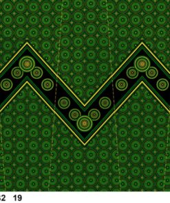 THREE CATS CW19 GREEN - GOLD & BLACK SHWESHWE PANELS HB2 19
