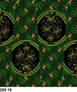 THREE CATS CW19 GREEN - GOLD & BLACK SHWESHWE PANELS Q1285 19