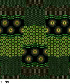 THREE CATS CW19 GREEN - GOLD & BLACK SHWESHWE PANELS UV2 19