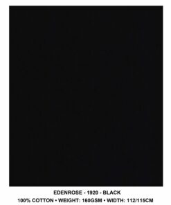 DA GAMA  EDENROSE 100% COTTON - BLACK 920