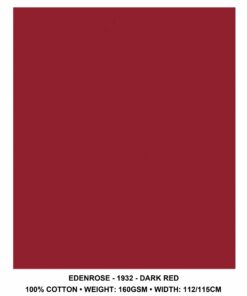 DA GAMA  EDENROSE 100% COTTON - DARK RED 932