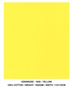 DA GAMA  EDENROSE 100% COTTON - YELLOW 939