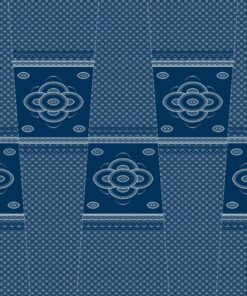 THREE CATS CW04 BLUE & WHITE SHWESHWE PANELS AG1 04
