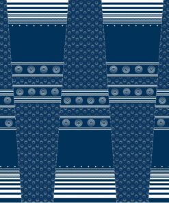 THREE CATS CW04 BLUE & WHITE SHWESHWE PANELS Q1556 04