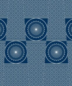 THREE CATS CW04 BLUE & WHITE SHWESHWE PANELS Q1618 04