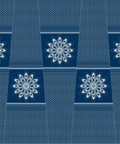 THREE CATS CW04 BLUE & WHITE SHWESHWE PANELS Q1621 04