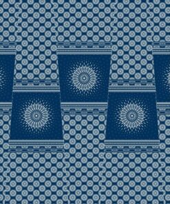 THREE CATS CW04 BLUE & WHITE SHWESHWE PANELS Q1622 04