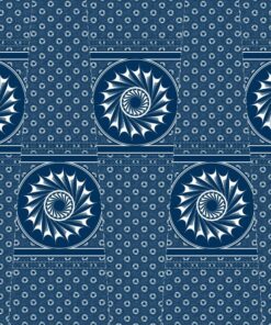 THREE CATS CW04 BLUE & WHITE SHWESHWE PANELS Q1623 04