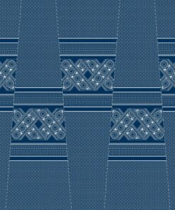 THREE CATS CW04 BLUE & WHITE SHWESHWE PANELS Q1627 04