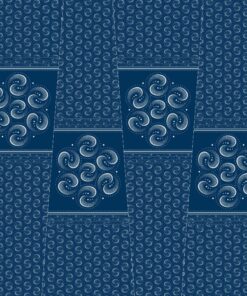 THREE CATS CW04 BLUE & WHITE SHWESHWE PANELS XQ0978 04