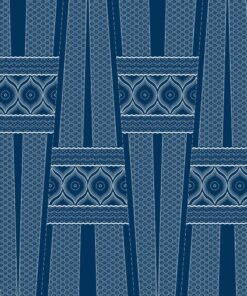 THREE CATS CW04 BLUE & WHITE SHWESHWE PANELS XQ1142 04