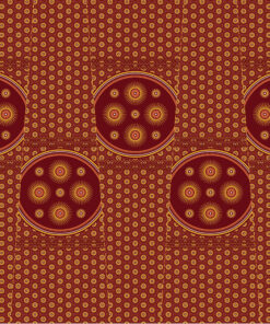 THREE CATS CW201 MAROON - GOLD/ORANGE & WHITE SHWESHWE PANELS Q1480 201