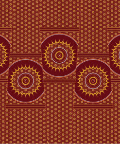 THREE CATS CW201 MAROON - GOLD/ORANGE & WHITE SHWESHWE PANELS Q1616 201