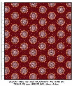 KWA NOBANTU CW106 MAROON - ORANGE/RED & WHITE H1573 106
