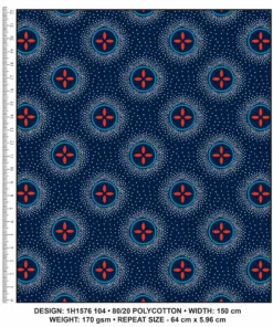 KWA NOBANTU CW104 NAVY - RED/BLUE & WHITE H1576 104