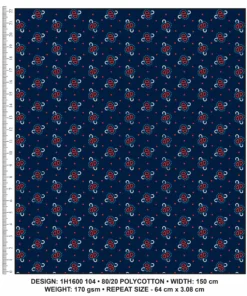 KWA NOBANTU CW104 NAVY - RED/BLUE & WHITE H1600 104