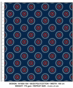 KWA NOBANTU CW104 NAVY - RED/BLUE & WHITE H1604 104