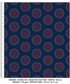 KWA NOBANTU CW104 NAVY - RED/BLUE & WHITE H1606 104