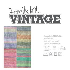 FAMILY KNIT VINTAGE - DOUBLE KNIT PRINTED