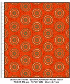 KWA NOBANTU CW105 ORANGE - GREEN/BLACK & WHITE H1606 105