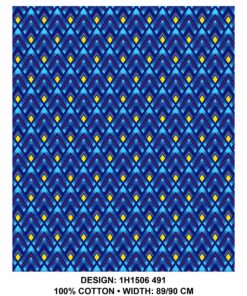 THREE CATS CW491 BLUE - GOLD/ORANGE & TURQ SHWESHWE H1506 491