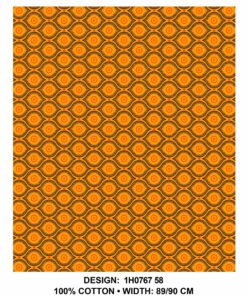 THREE CATS CW58 YELLOW - BLACK & ORANGE SHWESHWE H0767 58