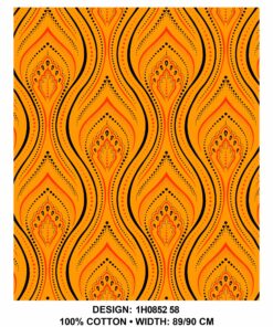 THREE CATS CW58 YELLOW - BLACK & ORANGE SHWESHWE H0852 58