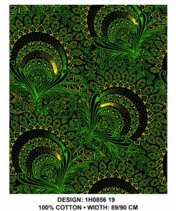 THREE CATS CW19 GREEN - GOLD & BLACK SHWESHWE H0856 19