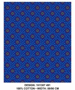 THREE CATS CW491 BLUE - GOLD/ORANGE & TURQ SHWESHWE H1307 491