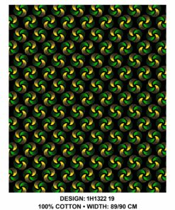 THREE CATS CW19 GREEN - GOLD & BLACK SHWESHWE H1322 19