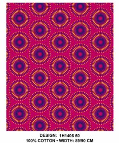 THREE CATS CW50 PINK - BLUE & GOLD SHWESHWE H1406 50