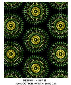 THREE CATS CW19 GREEN - GOLD & BLACK SHWESHWE H1407 19