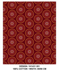 THREE CATS CW201 MAROON - GOLD/ORANGE & WHITE SHWESHWE H1431 201
