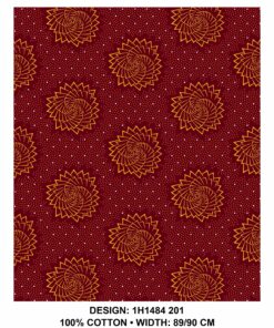 THREE CATS CW201 MAROON - GOLD/ORANGE & WHITE SHWESHWE H1484 201