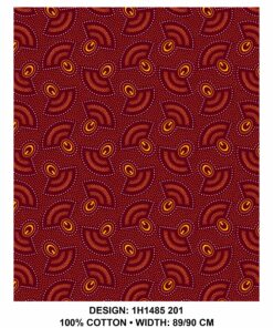THREE CATS CW201 MAROON - GOLD/ORANGE & WHITE SHWESHWE H1485 201