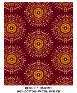 THREE CATS CW201 MAROON - GOLD/ORANGE & WHITE SHWESHWE H1502 201