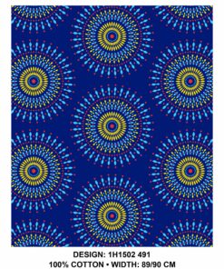 THREE CATS CW491 BLUE - GOLD/ORANGE & TURQ SHWESHWE H1502 491