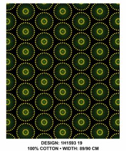THREE CATS CW19 GREEN - GOLD & BLACK SHWESHWE H1593 19