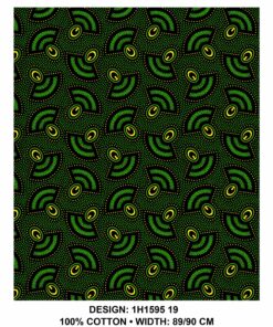 THREE CATS CW19 GREEN - GOLD & BLACK SHWESHWE H1595 19