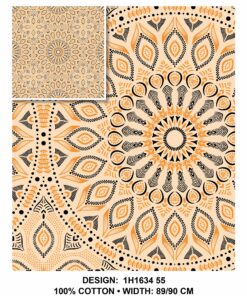 THREE CATS CW55 CREAM - BLACK & GOLD SHWESHWE H1634 55