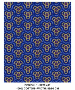 THREE CATS CW491 BLUE - GOLD/ORANGE & TURQ SHWESHWE H1726 491