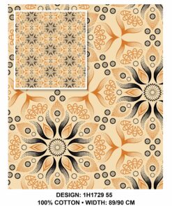 THREE CATS CW55 CREAM - BLACK & GOLD SHWESHWE H1729 55