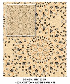 THREE CATS CW55 CREAM - BLACK & GOLD SHWESHWE H1730 55