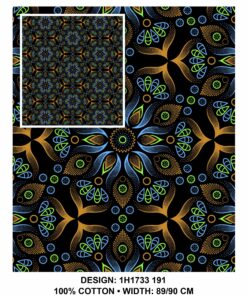 THREE CATS CW191 BLACK - ORANGE/LIME & TURQ SHWESHWE H1733 191
