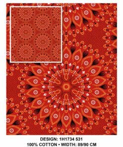 THREE CATS CW531 RED - ORANGE/WHITE & BLACK SHWESHWE H1734 531