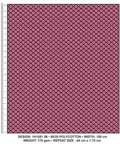 KWA NOBANTU MAROON & WHITE - H1551 06