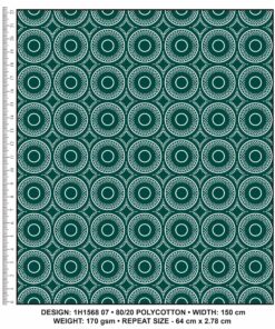 KWA NOBANTU BOTTLE GREEN & WHITE - H1568 07